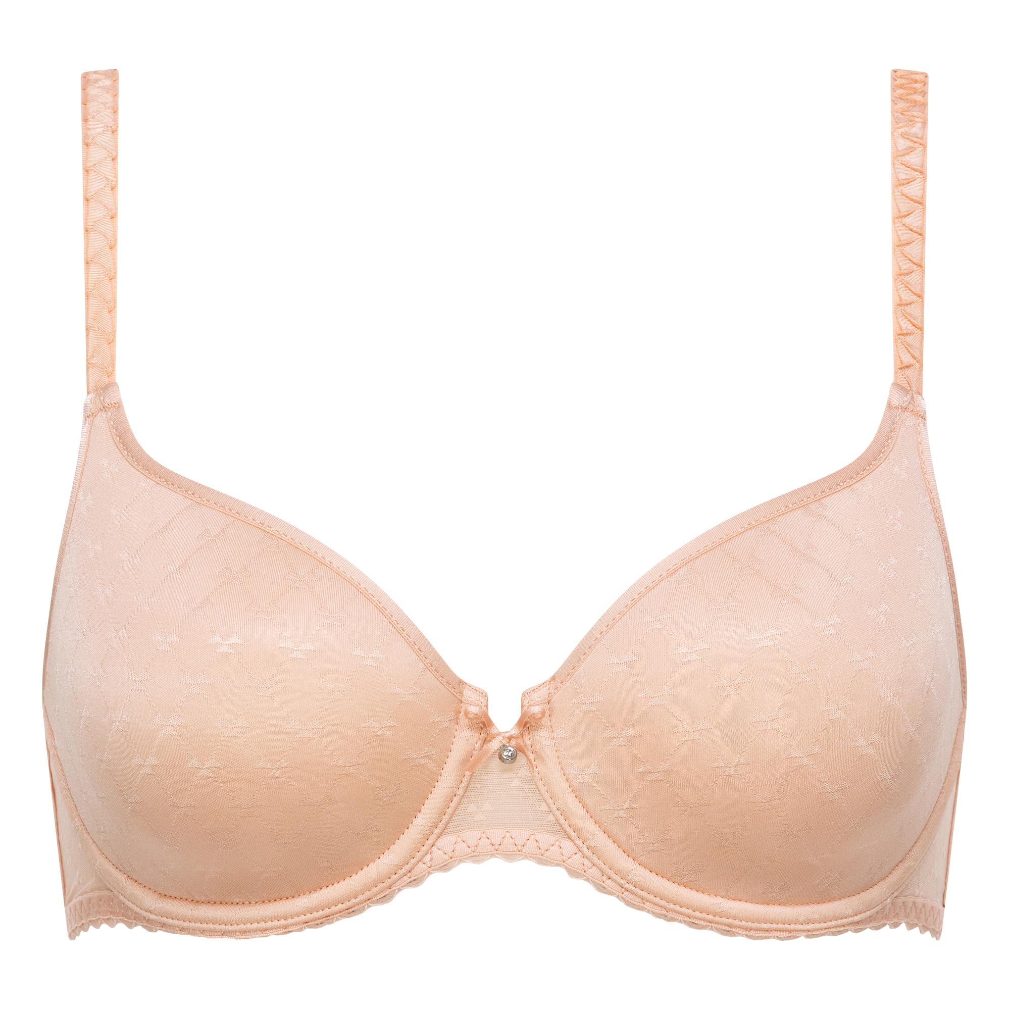 BH mit leichter atmungsaktiver Spacerschale, eleganten Spitzen Detaills und dezentem Motiv