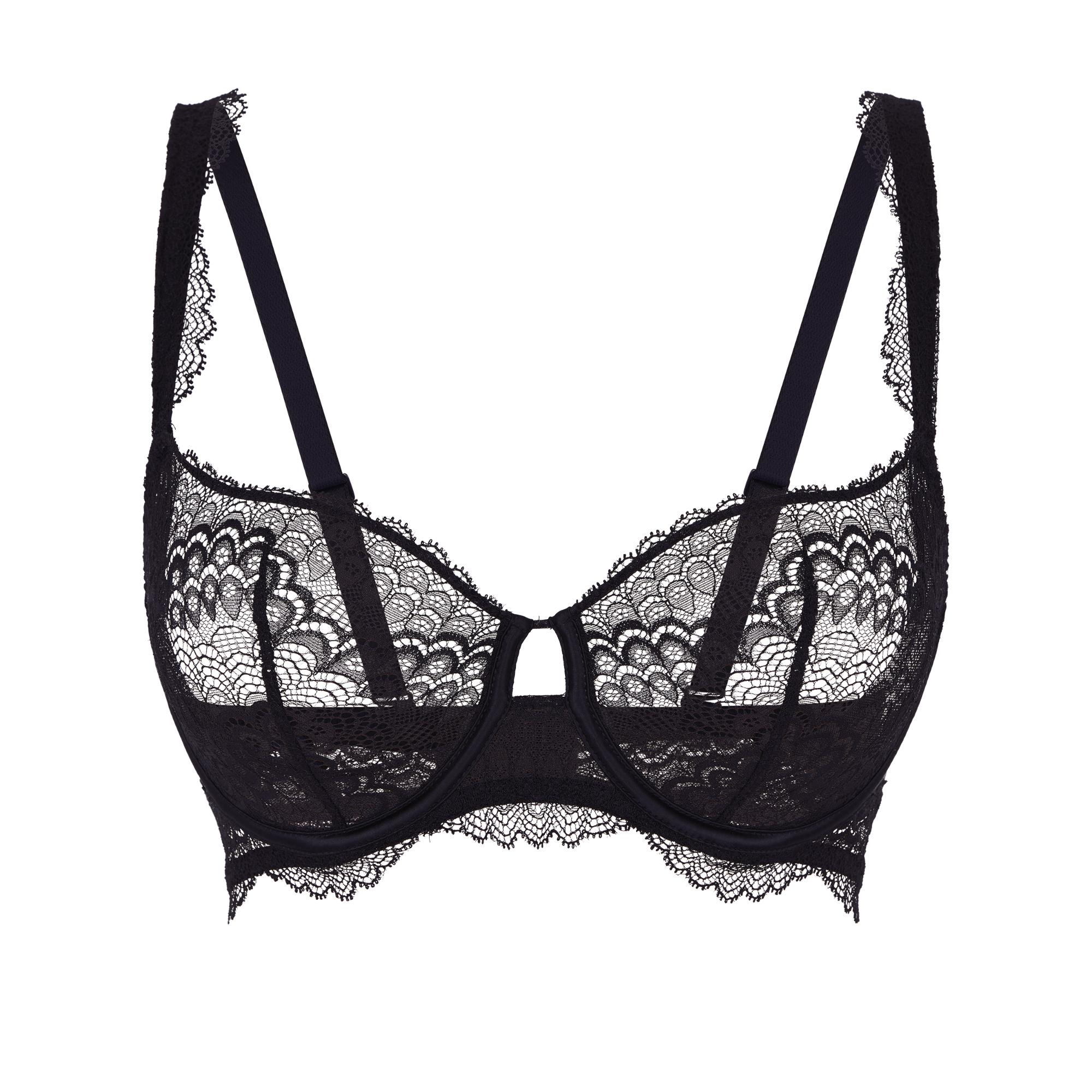 Éklat - transparenter Halbschalen-BH, transparente feine Spitze – Bild 2